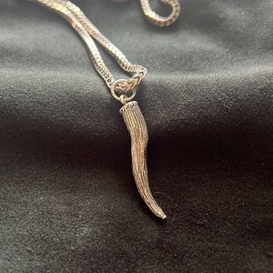 KING BABY Italian horn. Pendant only! Silver.925